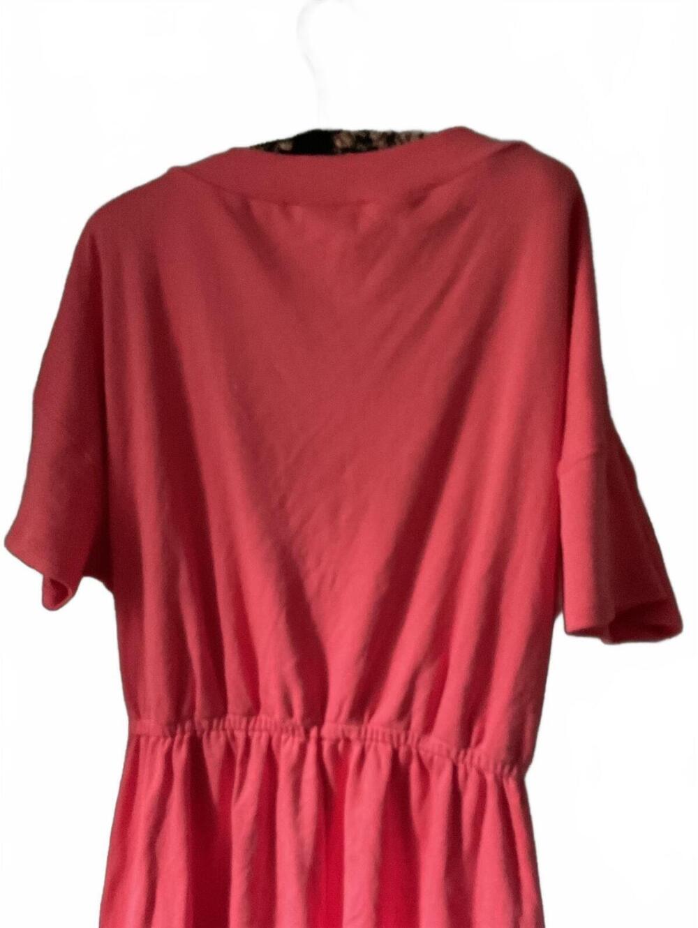 Zenana Coral V-Neck Casual Romper with Pockets, Size 1X - Picture 9 of 10